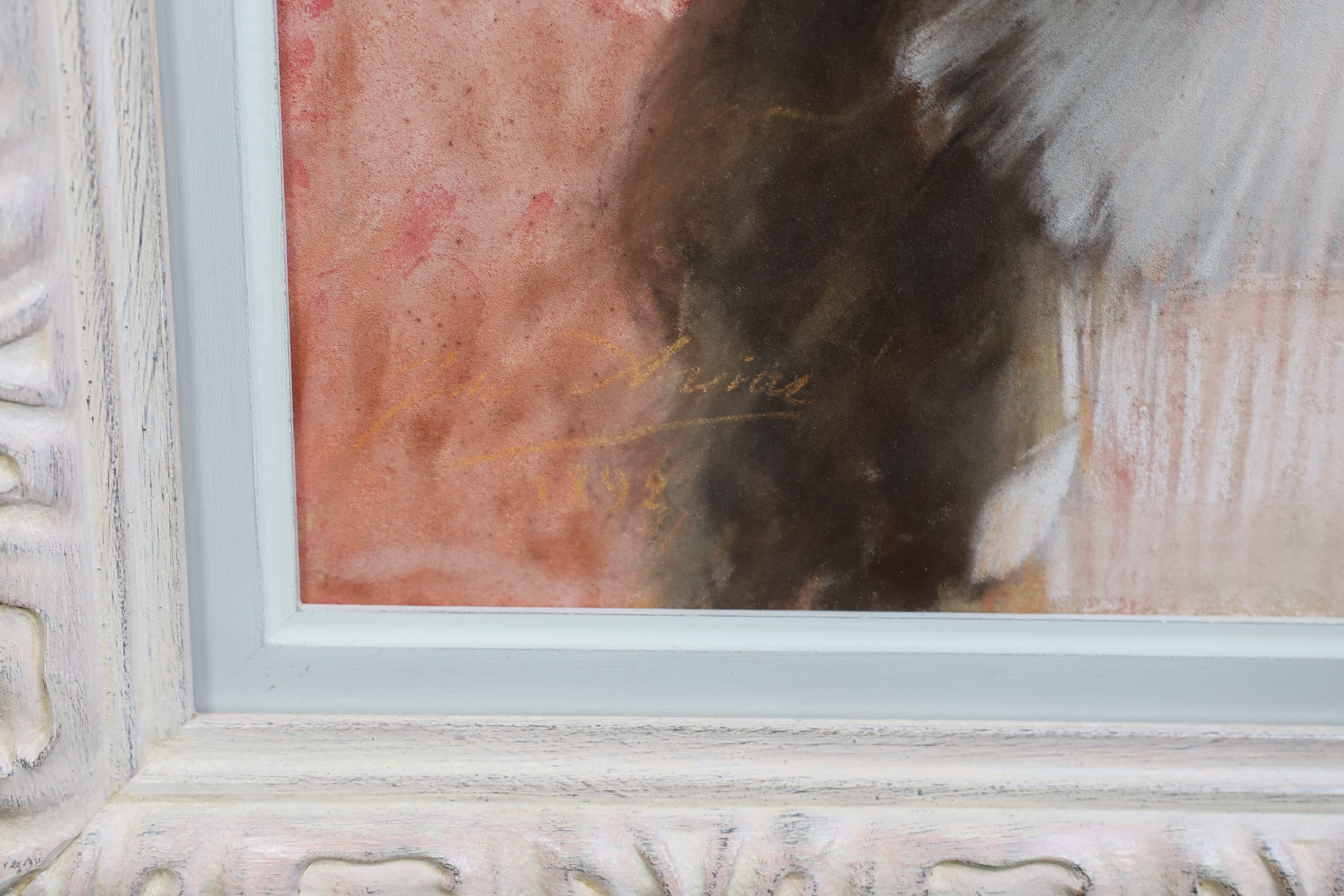 Jules-Charles Aviat (French, 1844-1931), 'Henriette', pastel on paper, 53 x 44cm